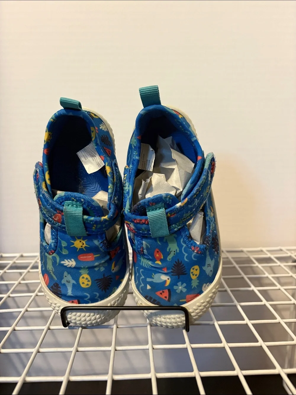 Cat & Jack Blue Kids Water-Friendly Slip-On Sandals with Playful Print